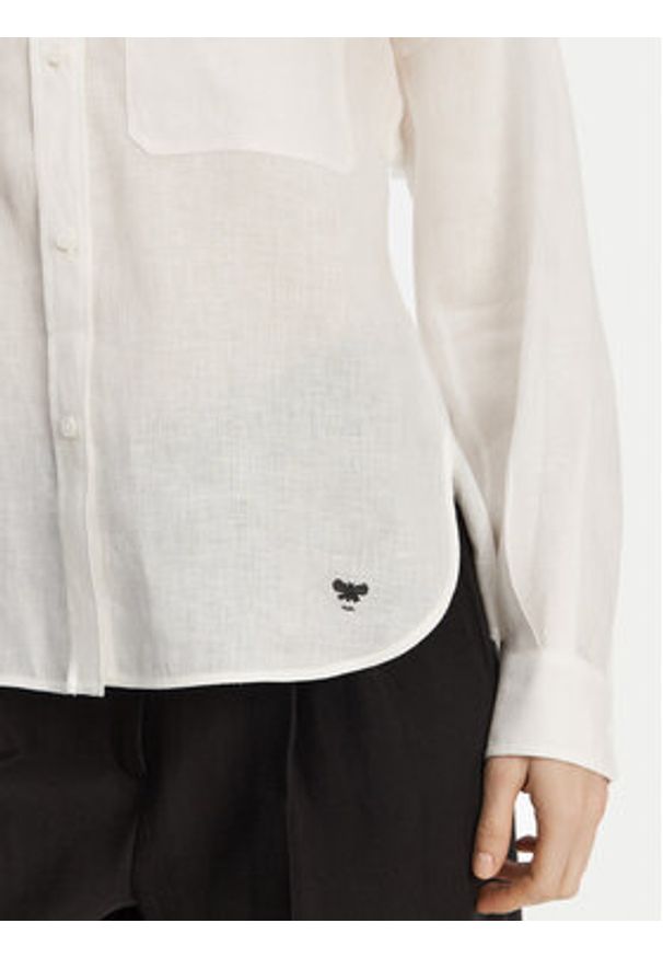 Weekend Max Mara Koszula Spoleto 2515111042 Biały Regular Fit. Kolor: biały. Materiał: len