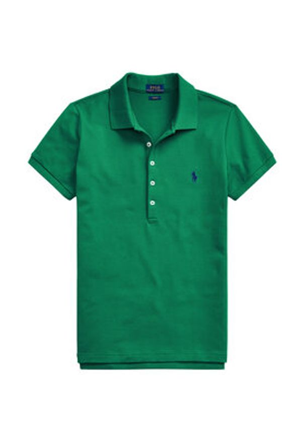 Polo Ralph Lauren Polo 211870245026 Zielony Slim Fit. Typ kołnierza: polo. Kolor: zielony. Materiał: bawełna