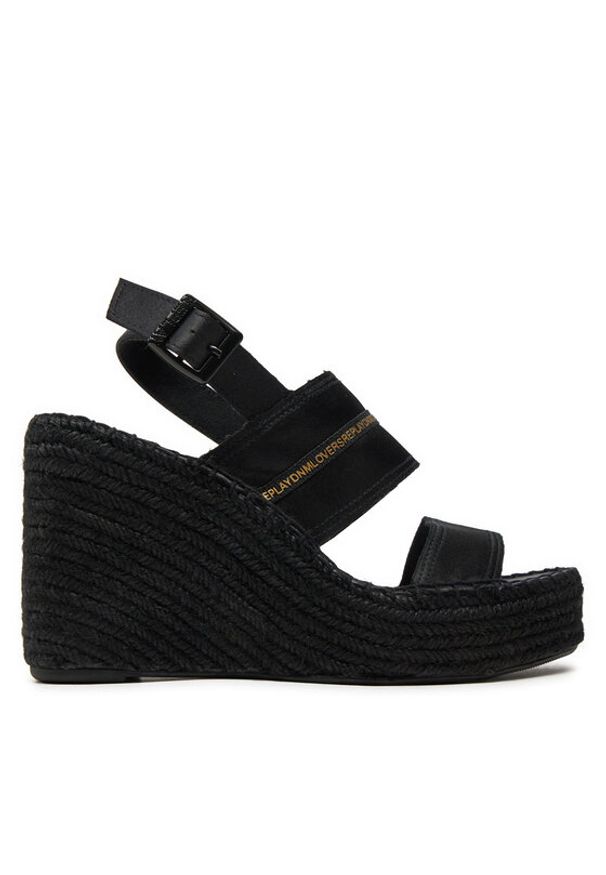 Replay - REPLAY Espadryle GWP4G.000.C0025T Czarny. Kolor: czarny. Materiał: materiał