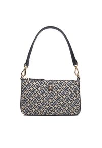 TOMMY HILFIGER - Tommy Hilfiger Torebka Th Jacquard Shoulder Pouch AW0AW17828 Granatowy. Kolor: niebieski