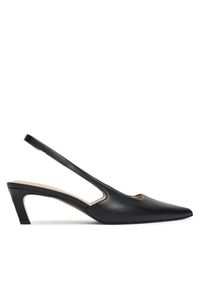 Calvin Klein Czółenka Ess Kitten Heel Sling Back HW0HW02641 Czarny. Kolor: czarny. Materiał: skóra #1