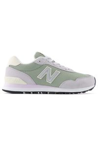 Buty damskie New Balance WL515MGG – zielone. Okazja: na co dzień. Kolor: zielony. Materiał: zamsz, skóra, materiał, syntetyk, guma. Szerokość cholewki: normalna. Wzór: nadruk, motyw zwierzęcy #1