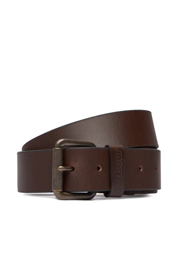 Barbour Pasek Męski Allaanton MAC0111BR51 Brązowy. Kolor: brązowy. Materiał: skóra