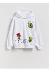 Reserved - Bluza Brawl Stars - biały. Kolor: biały. Materiał: bawełna
