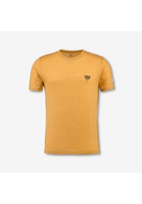 SIMOND - Koszulka trekkingowa męska z krótkim rękawem Merino Fresh. Kolor: żółty, brązowy, wielokolorowy. Materiał: wełna, materiał, akryl. Długość rękawa: krótki rękaw. Długość: krótkie. Sezon: zima, lato. Sport: turystyka piesza #1