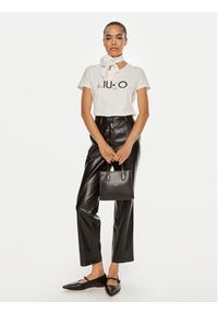Liu Jo T-Shirt TF4312 JS088 Écru Regular Fit. Materiał: bawełna