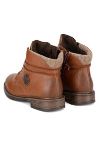 Rieker Trzewiki 71440-25 Brązowy. Kolor: brązowy. Materiał: materiał #3