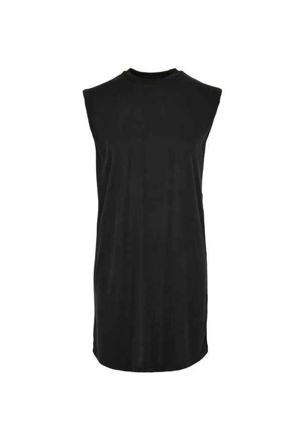 Sukienka damska Urban Classics modal ded shoulder-grandes tailles. Okazja: na co dzień. Kolor: czarny. Typ sukienki: sportowe, proste. Styl: casual, sportowy