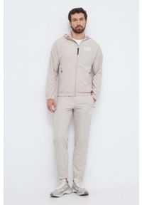 EA7 Emporio Armani dres męski kolor beżowy. Kolor: beżowy. Materiał: dresówka