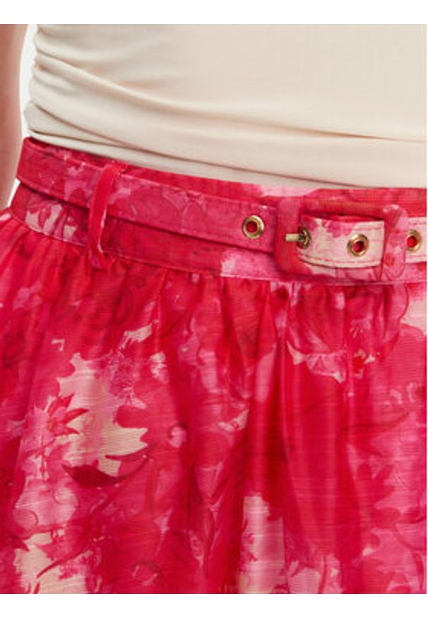 Fracomina Spódnica trapezowa FR25SG2012W775U6 Różowy Flare Fit. Kolor: różowy. Materiał: syntetyk