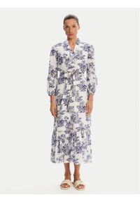 Iconique Sukienka letnia IC25-078 Biały Relaxed Fit. Kolor: biały. Materiał: bawełna. Sezon: lato