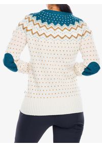 Fjällräven - Sweter damski Fjallraven Ovik Knit Sweater. Kolor: biały. Sport: turystyka piesza