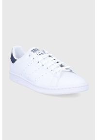 adidas Originals Buty Stan Smith kolor biały FX5501 FX5501-WHT/NAV. Zapięcie: sznurówki. Kolor: biały. Materiał: materiał, guma. Model: Adidas Stan Smith #2