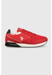 U.S. Polo Assn. sneakersy NOBIL kolor czerwony. Nosek buta: okrągły. Zapięcie: sznurówki. Kolor: czerwony. Materiał: guma