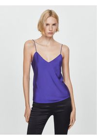 mango - Mango Top Raquel 67095740 Niebieski Regular Fit. Kolor: niebieski. Materiał: syntetyk