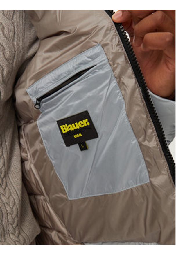 Blauer Kurtka puchowa 24WBLUC03023 975GG Szary Regular Fit. Kolor: szary. Materiał: syntetyk