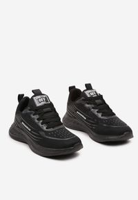 Born2be - Czarne Płaskie Sznurowane Buty Sportowe Sneakersy Moanne. Nosek buta: okrągły. Zapięcie: sznurówki. Kolor: czarny. Materiał: materiał. Obcas: na obcasie. Wysokość obcasa: niski #3
