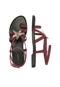 DeeZee Sandały CEO-YLD-F9678 Bordowy. Kolor: czerwony. Materiał: materiał #4