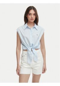 Tommy Jeans Koszula DW0DW22212 Niebieski jasny Regular Fit. Kolor: niebieski. Materiał: bawełna #1