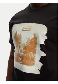 Hunter T-Shirt Duart Graphic HARM0033251 Czarny Regular Fit. Kolor: czarny. Materiał: bawełna #5