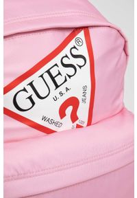 Guess plecak dziecięcy kolor różowy duży z nadrukiem. Kolor: różowy. Wzór: nadruk #4