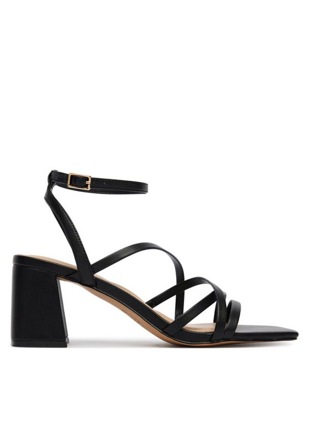 Aldo Sandały Esther 14039516 Czarny. Kolor: czarny. Materiał: skóra