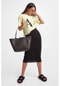 Armani Exchange - Torebka ARMANI EXCHANGE. Wzór: aplikacja. Materiał: skórzane, z tłoczeniem #2