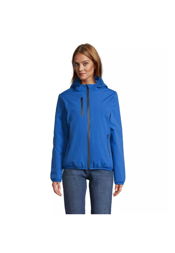 SOL'S - Damska kurtka softshell Sol's Falcon Padded. Kolor: niebieski. Materiał: softshell. Sezon: zima