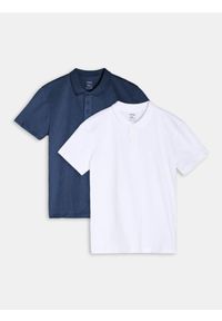 Sinsay - Koszulki polo w stylu basic 2 pack - biały. Typ kołnierza: polo. Kolor: biały