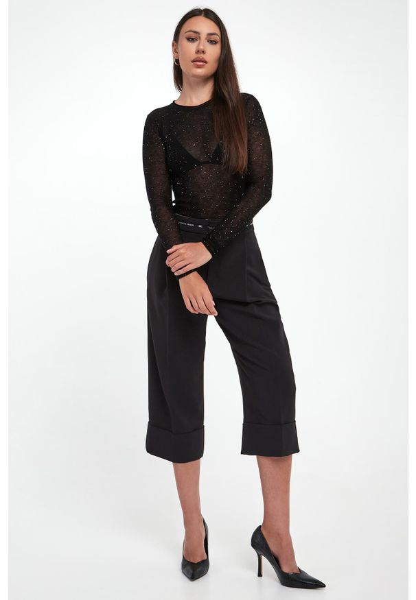 Pinko - Longsleeve damski wełniany Pico PINKO. Materiał: wełna. Długość rękawa: długi rękaw