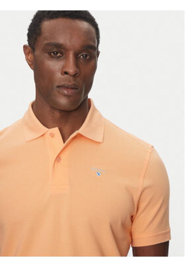 Barbour Polo Original Sports MML0358CO12 Pomarańczowy Tailored Fit. Typ kołnierza: polo. Kolor: pomarańczowy. Materiał: bawełna