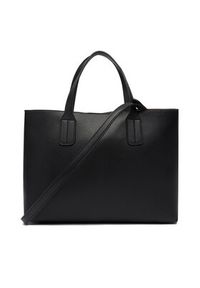 TOMMY HILFIGER - Tommy Hilfiger Torebka Th Icon Mini Tote AW0AW18233 Czarny. Kolor: czarny. Materiał: skórzane #3