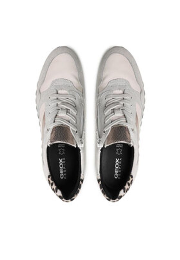 Geox Sneakersy D Tabelya A D15AQA A02285 C1002 Biały. Kolor: biały. Materiał: skóra