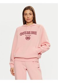 Guess Bluza V5RQ02 KCLD1 Różowy Regular Fit. Kolor: różowy. Materiał: bawełna #1