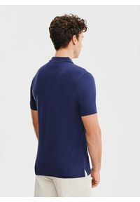 Pako Lorente - PAKO LORENTE – Gładki t-shirt polo w granatowym kolorze. Okazja: na co dzień. Typ kołnierza: polo. Kolor: niebieski. Materiał: bawełna. Wzór: gładki. Styl: casual #4