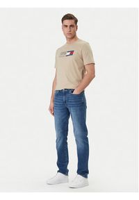 TOMMY HILFIGER - Tommy Hilfiger T-Shirt Brand Love Box MW0MW42366 Beżowy Regular Fit. Kolor: beżowy. Materiał: bawełna #5