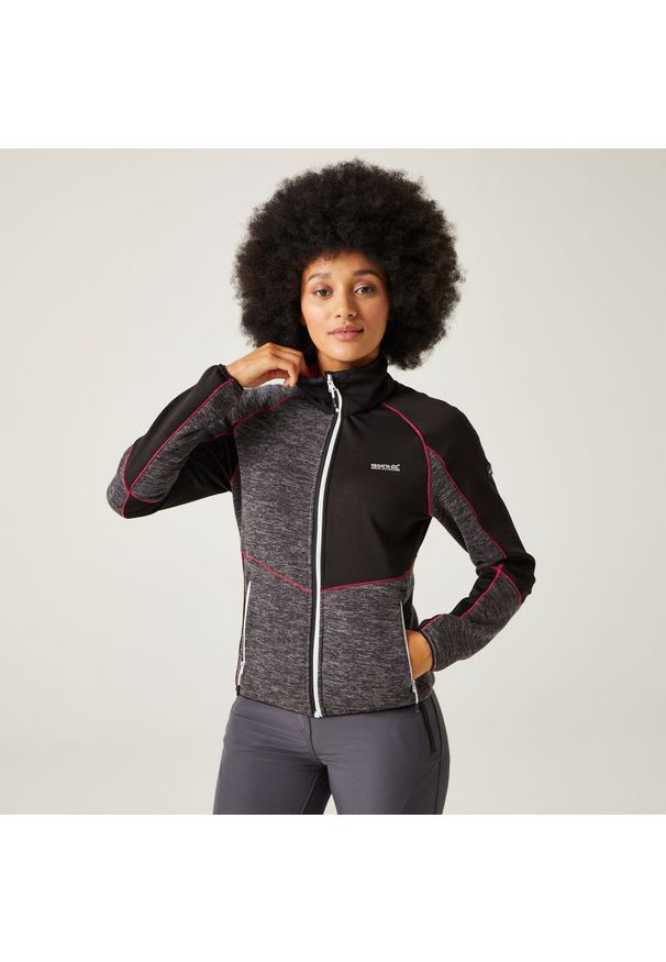 Regatta - Lindalla VII damska bluza. Kolor: szary. Materiał: poliester, polar, elastan. Styl: sportowy. Sport: turystyka piesza