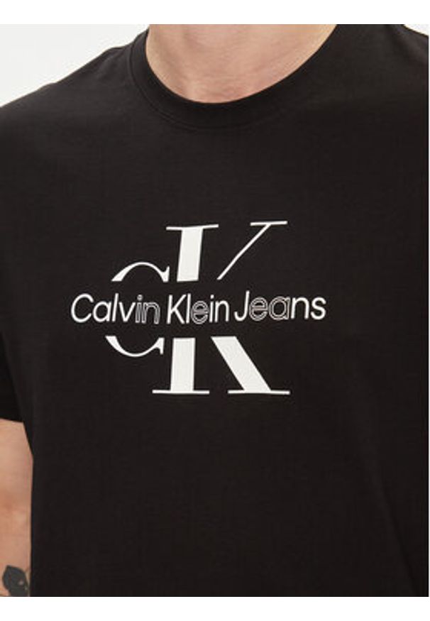 Calvin Klein Jeans T-Shirt Distrupted J30J325190 Czarny Regular Fit. Kolor: czarny. Materiał: bawełna