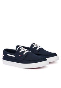 TOMMY HILFIGER - Tommy Hilfiger Tenisówki Th Boat Vulc Sneaker Canvas FM0FM05877 Granatowy. Kolor: niebieski. Materiał: materiał #2