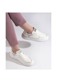 Shelvt Sneakersy damskie białe. Kolor: biały #3