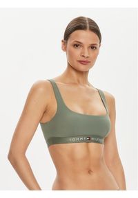 TOMMY HILFIGER - Tommy Hilfiger Góra od bikini UW0UW04108 Zielony. Kolor: zielony. Materiał: syntetyk