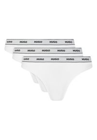 Hugo - HUGO Komplet 3 par fig klasycznych Triplet Brief Stripe 50480157 Biały. Kolor: biały. Materiał: bawełna