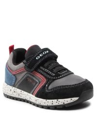 Sneakersy Geox B Alben B. C B043CC 022FU C0260 S Black/Dk Red. Kolor: czarny. Materiał: zamsz, skóra
