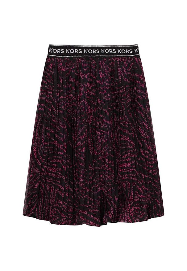 Michael Kors spódnica dziecięca kolor czarny midi prosta. Okazja: na co dzień. Stan: podwyższony. Kolor: czarny. Wzór: nadruk. Styl: casual