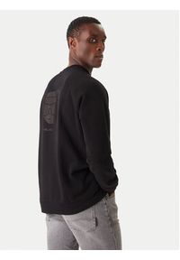 Karl Lagerfeld - KARL LAGERFELD Bluza 705010 554910 Czarny Regular Fit. Typ kołnierza: dekolt w karo. Kolor: czarny. Materiał: bawełna #4