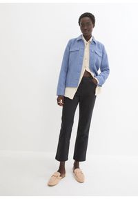 bonprix - Spodnie 7/8 z gumką w talii, ze stretchem. Kolor: czarny. Styl: elegancki #2