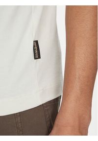Napapijri T-Shirt S-box Logo NP0A4I3L Écru Regular Fit. Materiał: bawełna #3