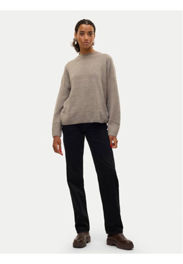 Vero Moda Sweter Boom 10320463 Szary Loose Fit. Kolor: szary. Materiał: syntetyk
