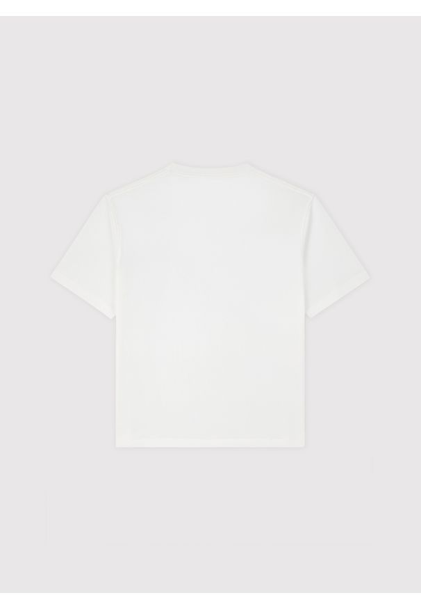 Pako Lorente - PAKO LORENTE - Biały t-shirt oversize. Okazja: na co dzień. Kolor: biały, brązowy. Materiał: bawełna. Styl: casual