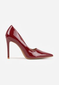 Born2be - Bordowe Klasyczne Szpilki VICES z Lakierowanym Połyskiem Petesai. Okazja: do pracy, na spotkanie biznesowe, na imprezę. Kolor: czerwony. Materiał: lakier. Wzór: gładki. Obcas: na szpilce. Styl: klasyczny #9